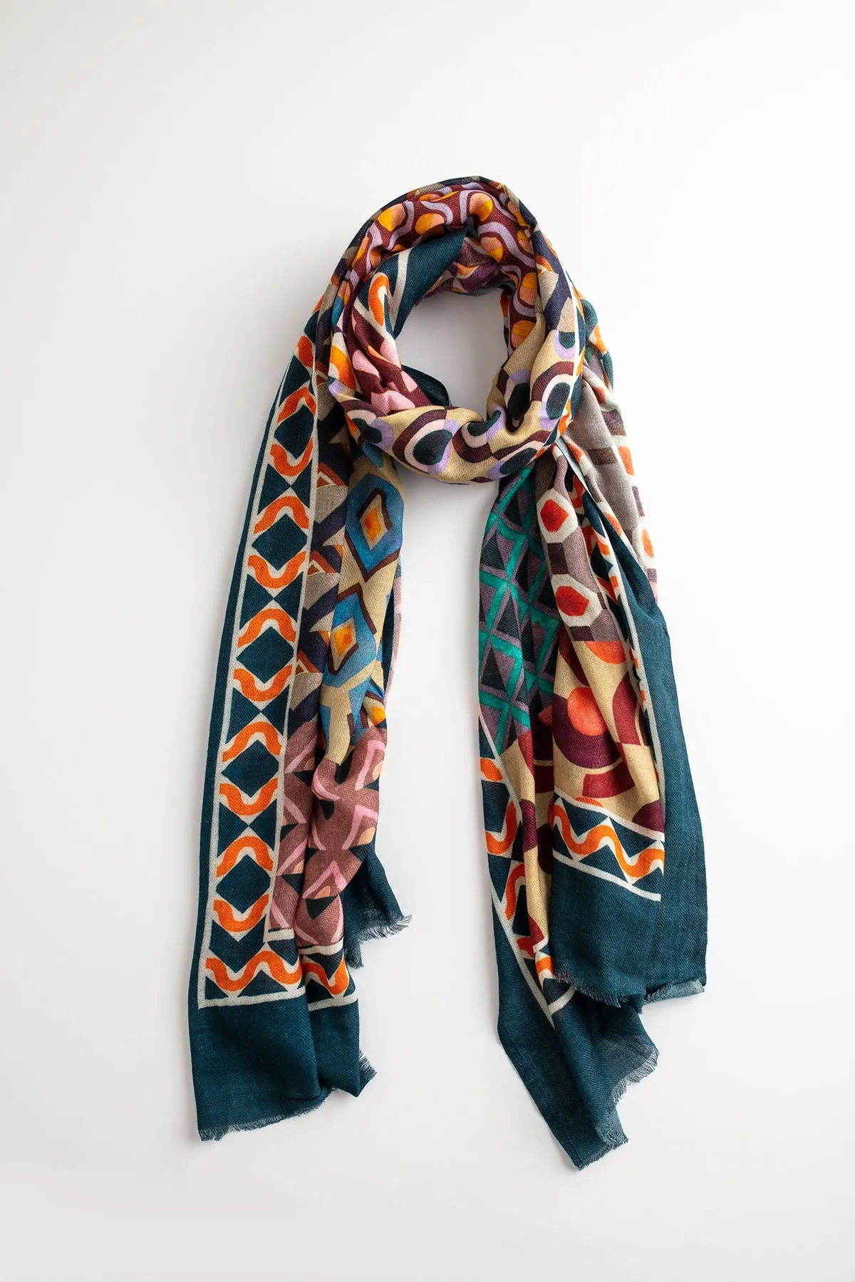 PRINTED SILK BLEND SCARF BY VISMAYA