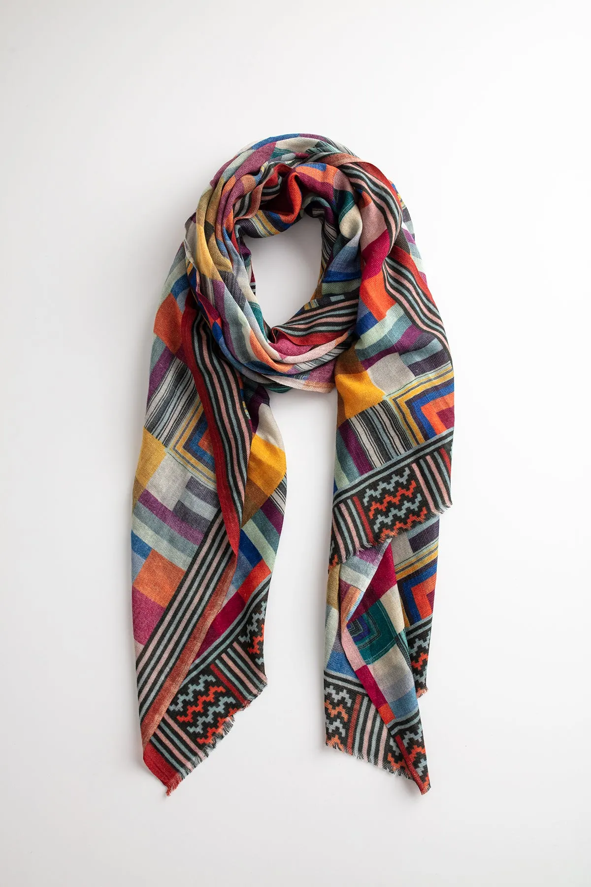 PRINTED SILK BLEND SCARF BY VISMAYA