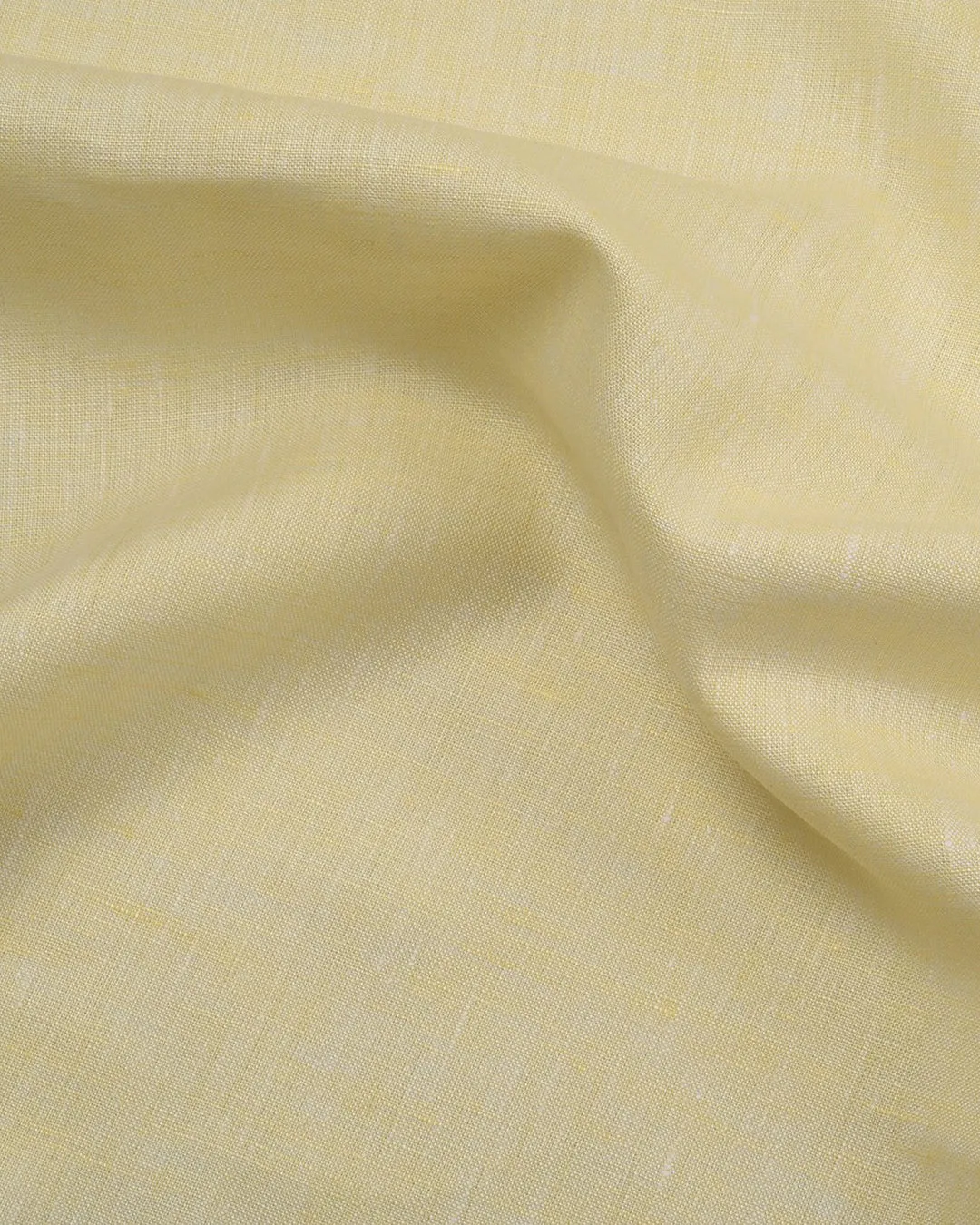 Pullover Shirt in Pale Yellow Linen