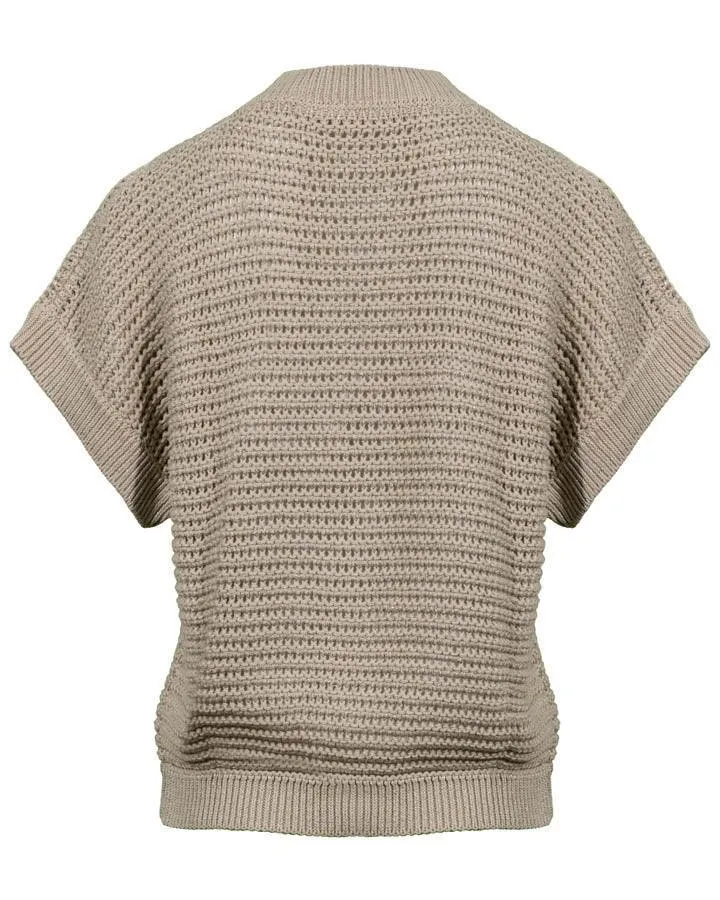 Purotatto Open Knit Vest-Pullover