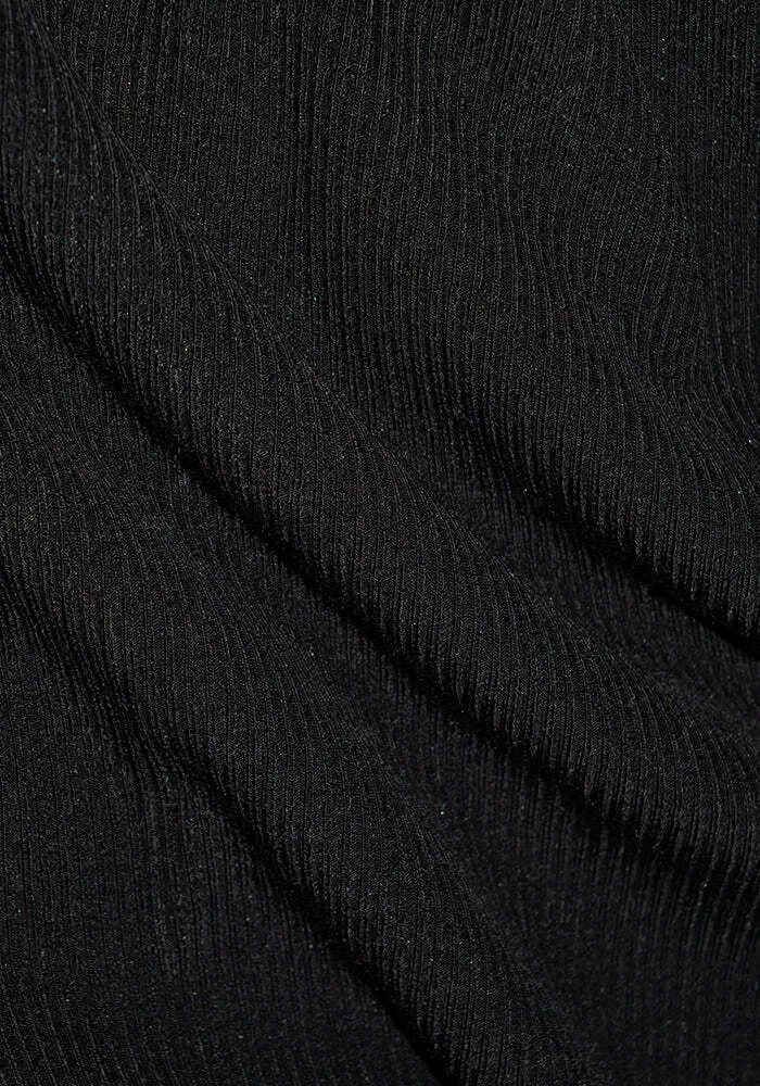 Quinn Ribbed 1/4 Zip - Black