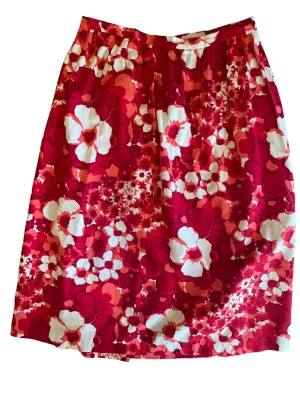 Red Floral Skirt