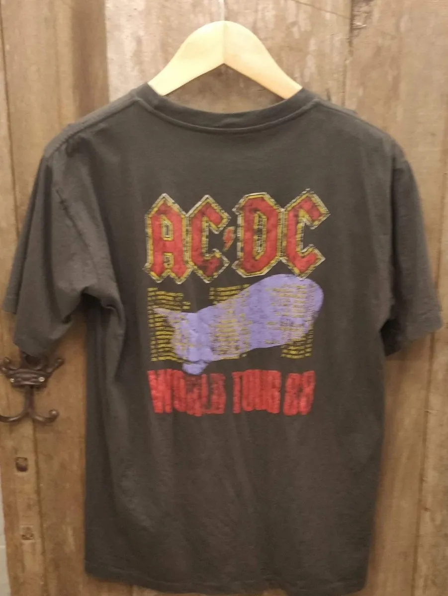 Rock the Globe: AC/DC '88 World Tour Single Stitch Crew Neck t shirt