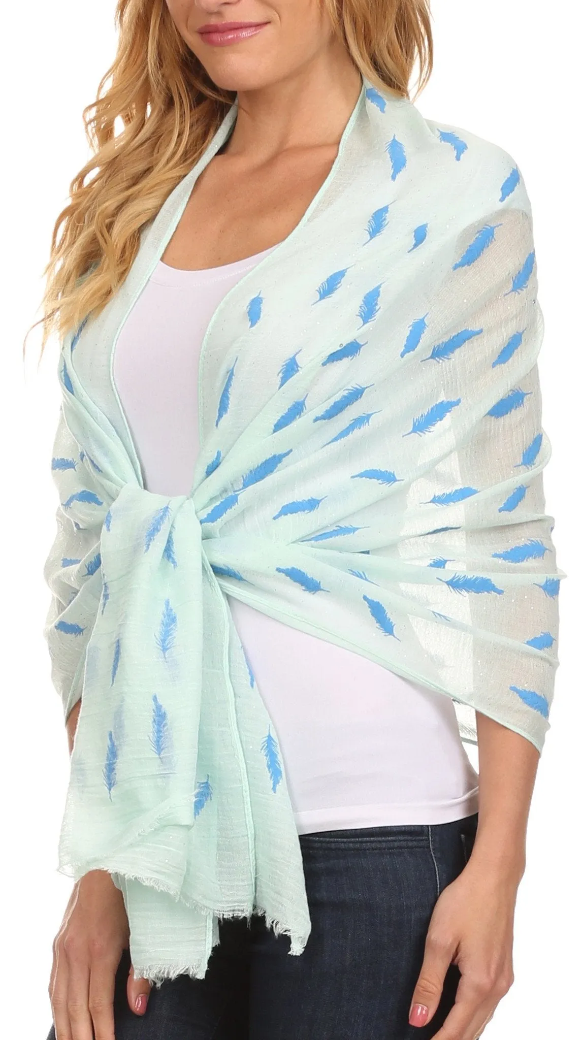 Sakkas Hillary summer breeze lightweight flowing sheer gauze wrap scarf