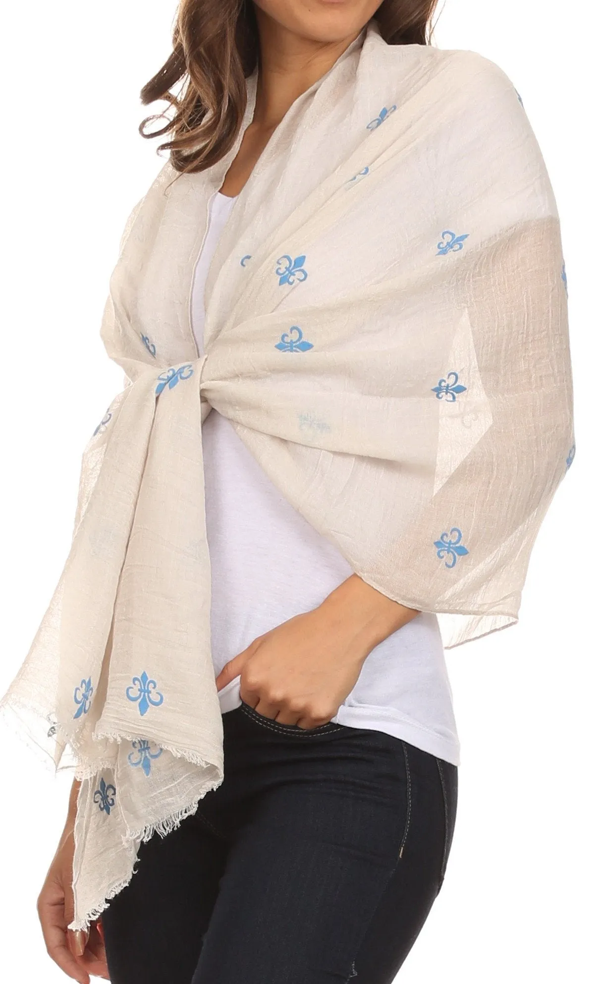 Sakkas Hillary summer breeze lightweight flowing sheer gauze wrap scarf