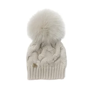 Sandstone Merino Wool Kids Beanie Hat