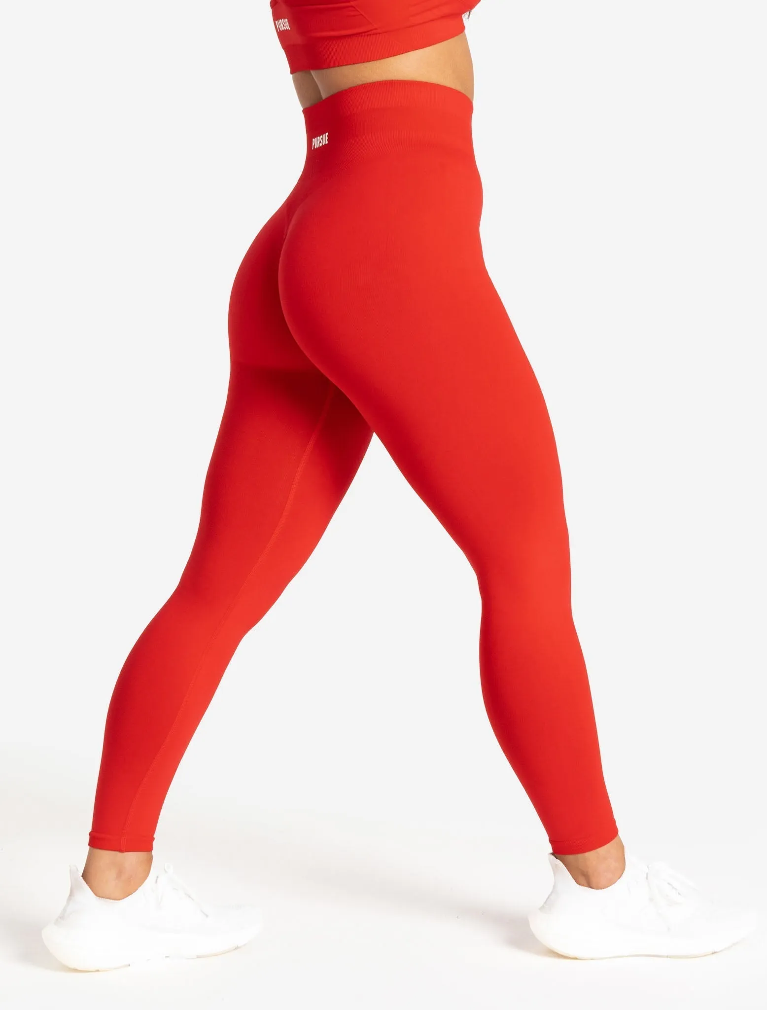 Scrunch Seamless Leggings - Candy Red