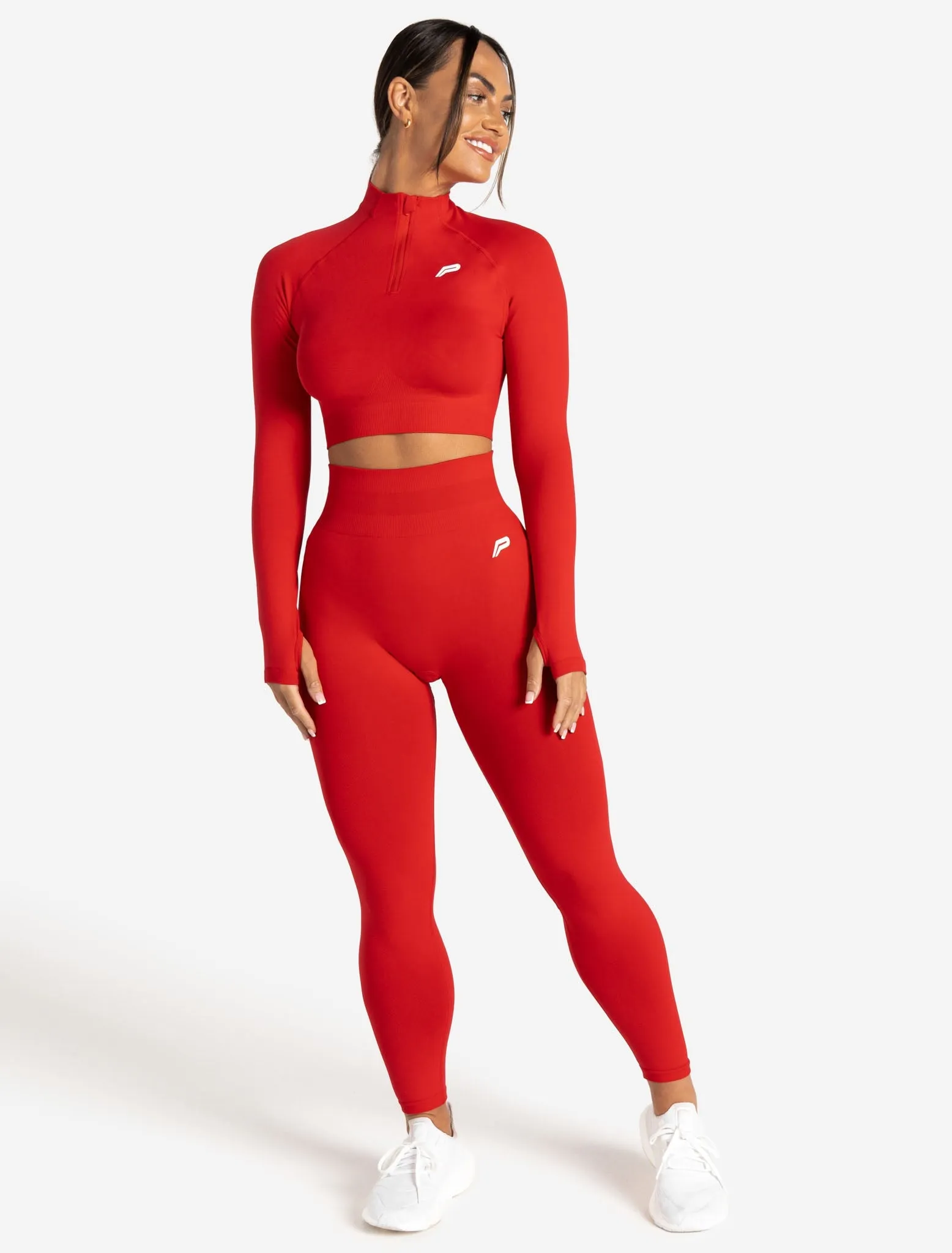 Scrunch Seamless Leggings - Candy Red