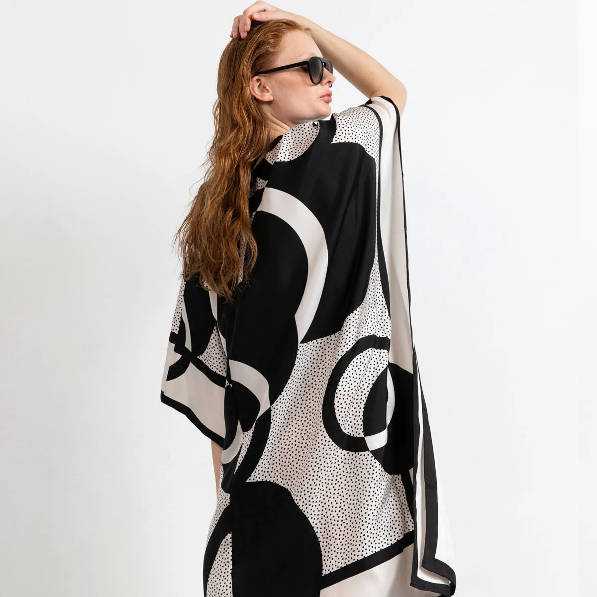 Short Graphic Scarf Print Dress