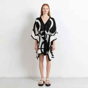 Short Graphic Scarf Print Dress