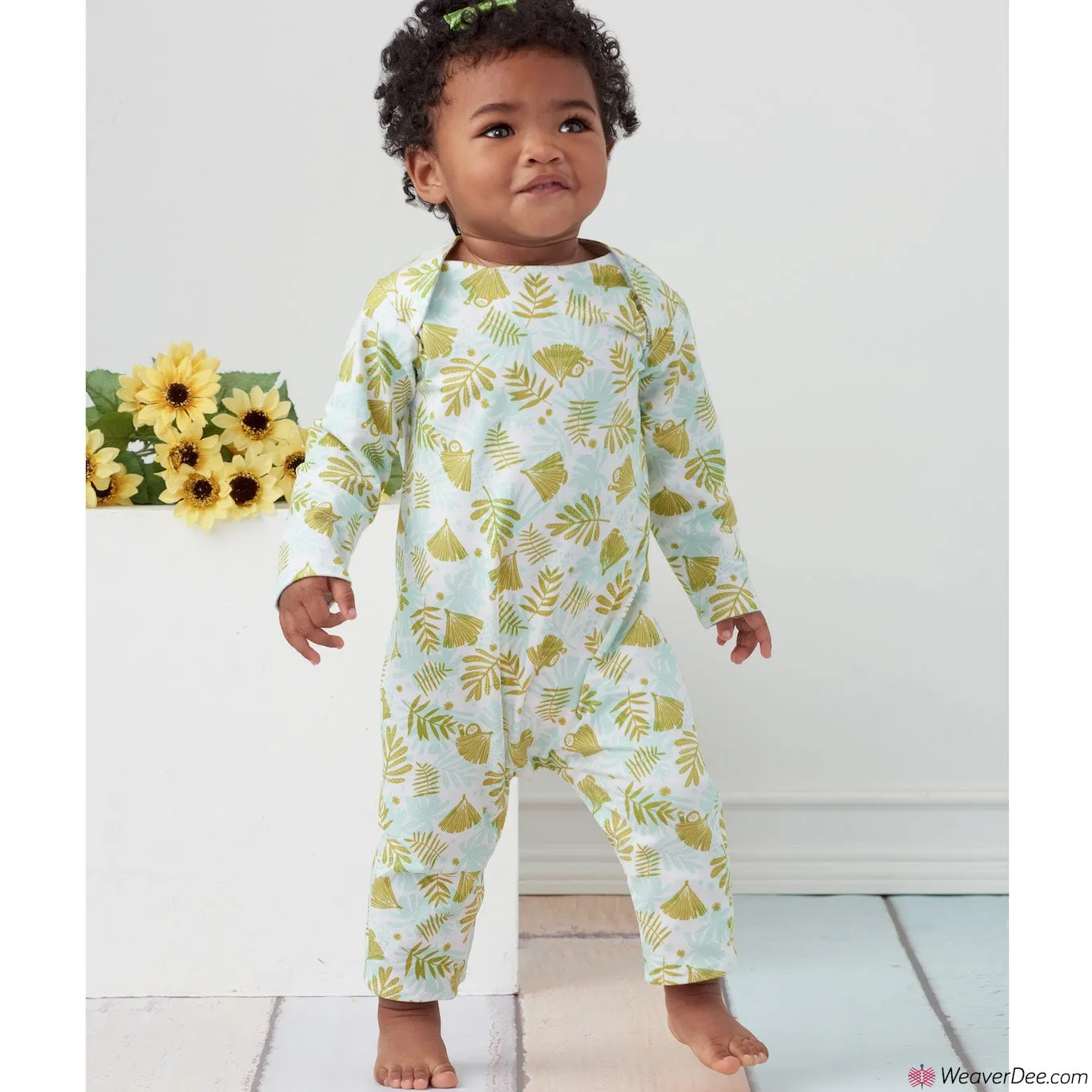 Simplicity Pattern S9282 Babies' Knit Dress, Romper & Diaper Cover