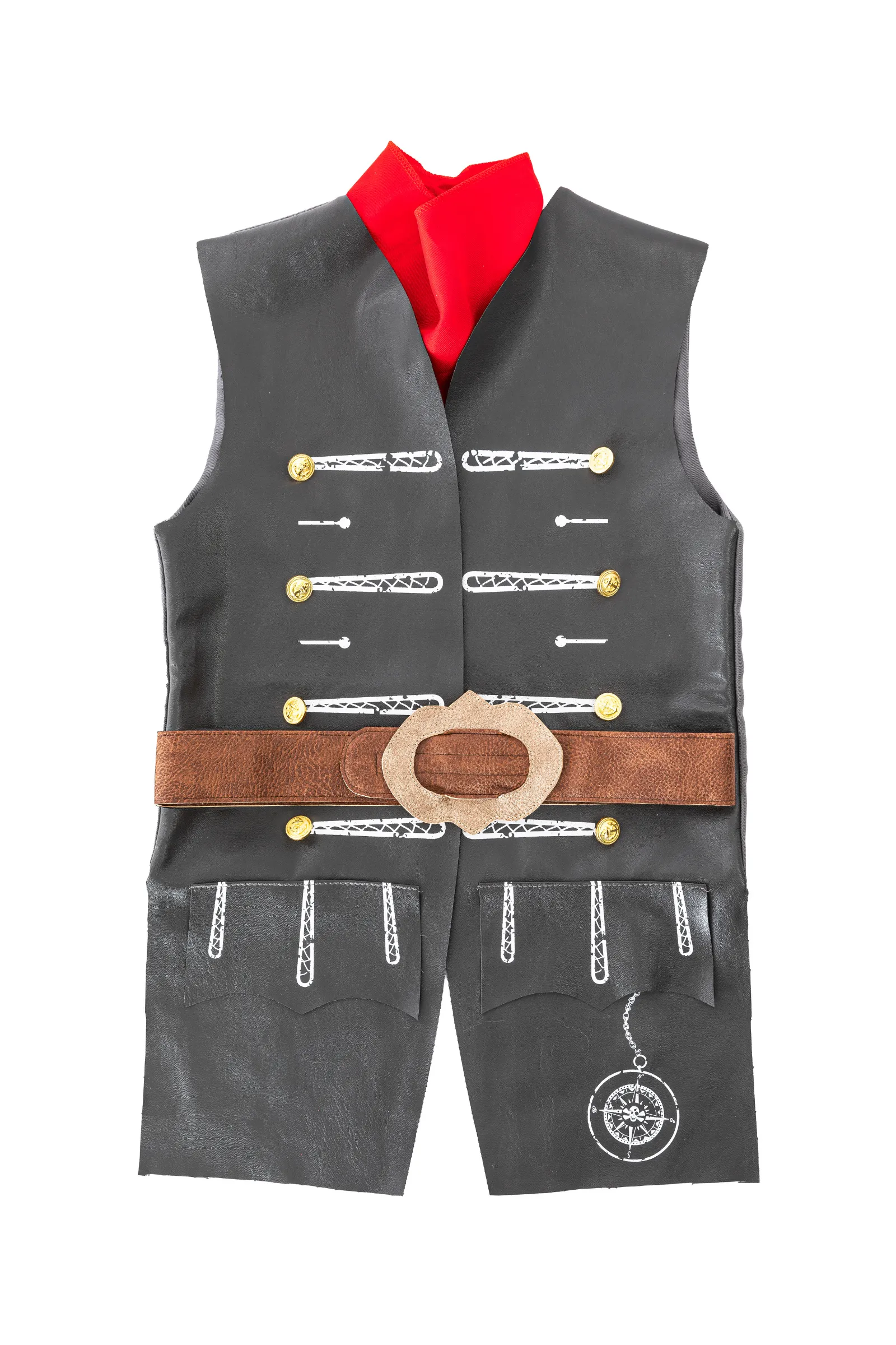 Skully Pirate Vest, Belt & Scarf