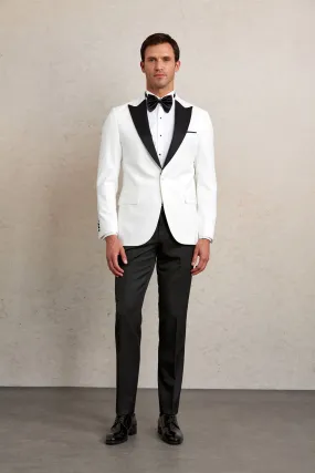 Slim Fit White Release Shawl Lapel Classic Tuxedo