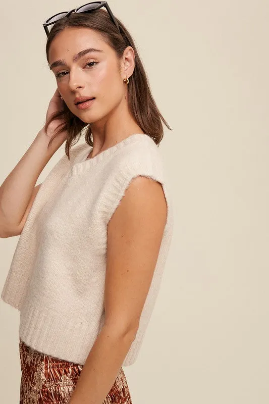 Soft Touch Cropped Knit Vest // 3 Colors