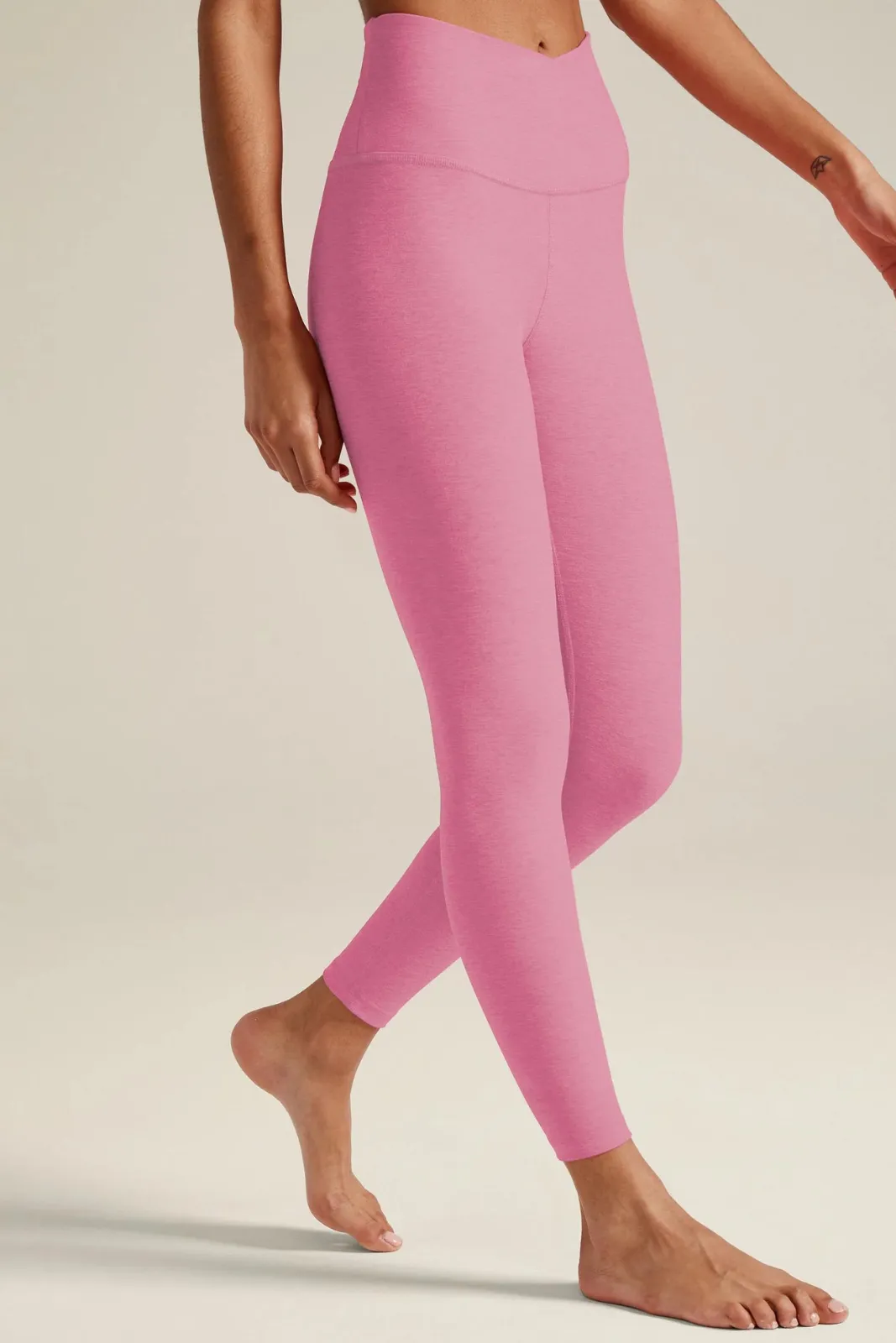 Spacedye At Your Leisure Midi Legging, Pink Bloom Heather