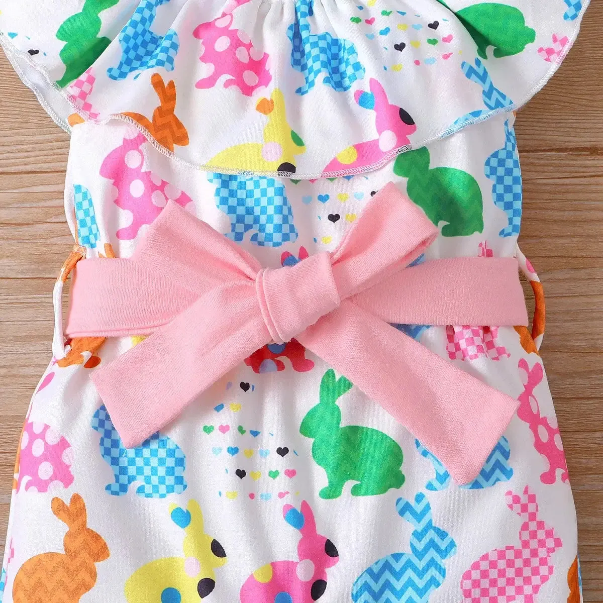 Summer Newborn Girls Rabbit Ruffle 3PC Set