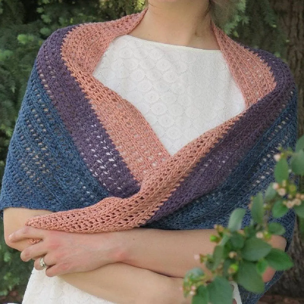 Sunset On The Water Shawl Crochet Pattern