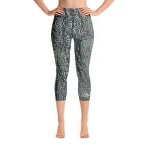 Tire Scribbles Yoga Capri Leggings