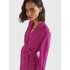 Tommy Hilfiger FOULARD PRINT MIDI SHIRT DRESS