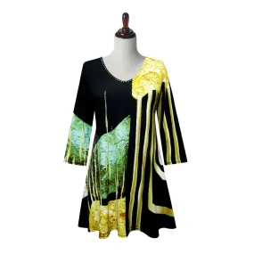 Valentina "Golden" Abstract-Print Tunic  - 24701-TU - Size L Only!