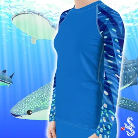 Whale Shark Women's Rash Guard - Pop Style