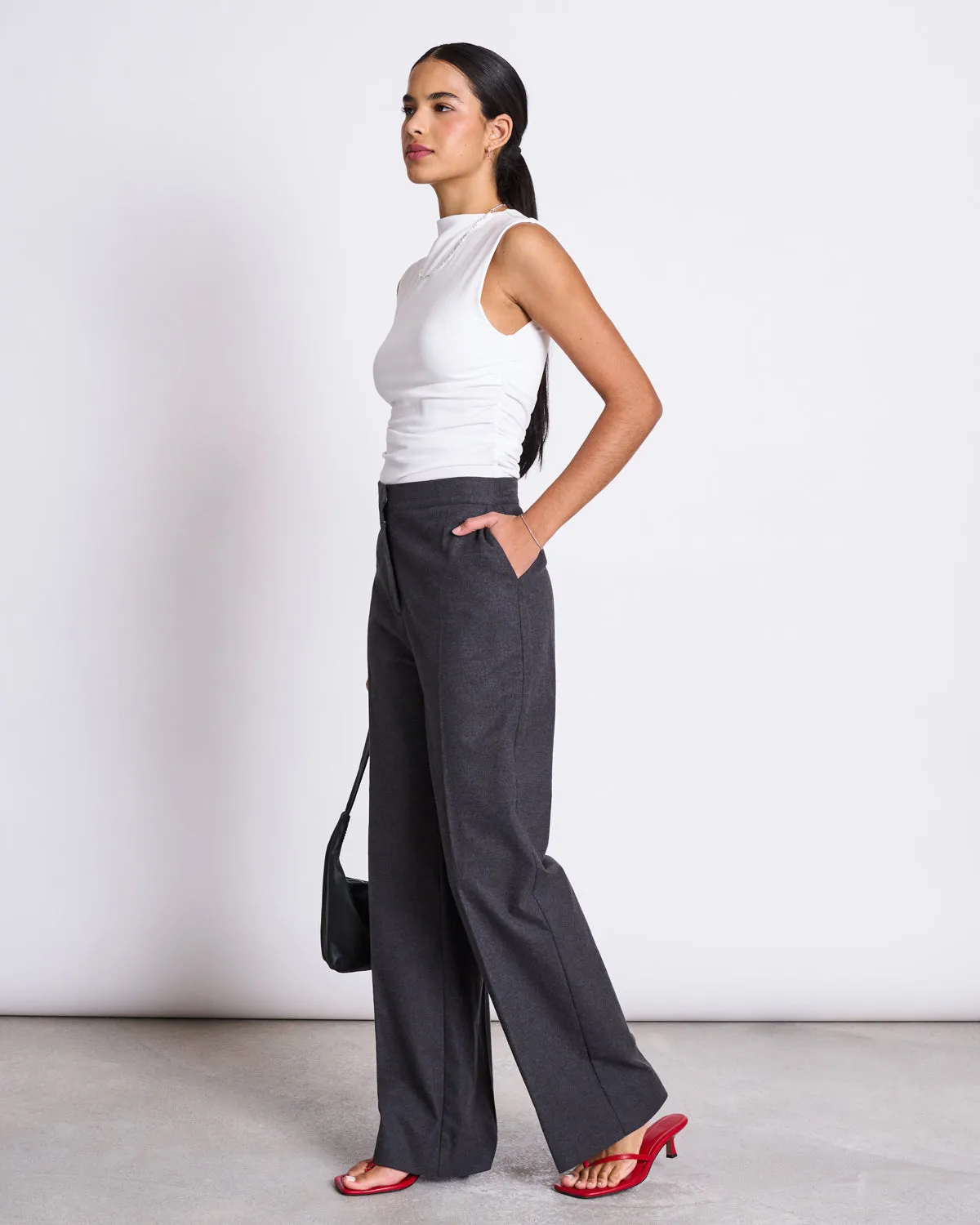 WIDE PANTS CORALIO DARK GREY