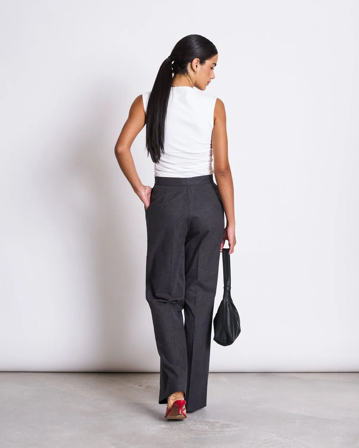 WIDE PANTS CORALIO DARK GREY