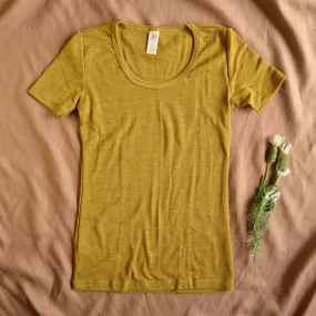 Women's 100% Merino Wool T-Shirt - Saffron