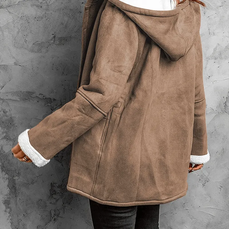 Women's Suede Lamb Wool Coat