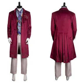 Wonka Wine Red Outfits Party Carnival Halloween Cosplay Costume