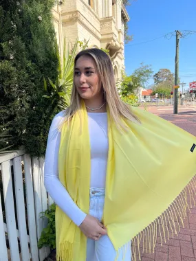 Yellow Pashmina Shawl - Lightweight