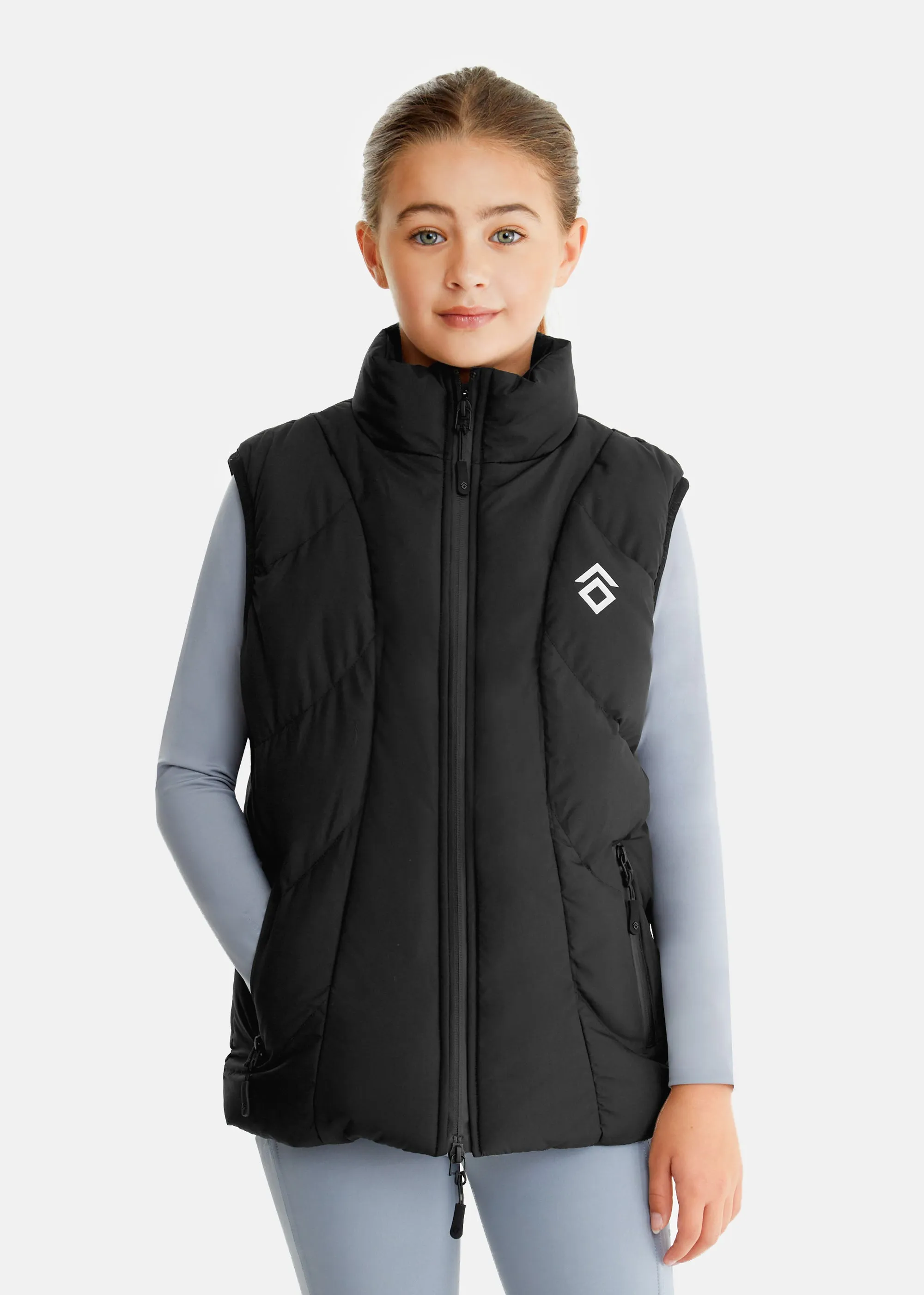 YR Black Puffer Gilet